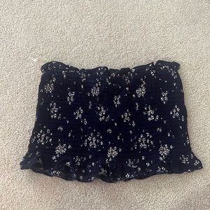LA Hearts Size S Never Worn Navy Blue w/ White Flowers Tube Top!